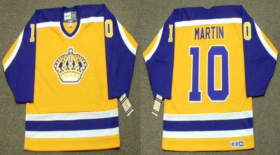 2019 Men Los Angeles Kings #10 Martin Yellow CCM NHL jerseys->los angeles kings->NHL Jersey